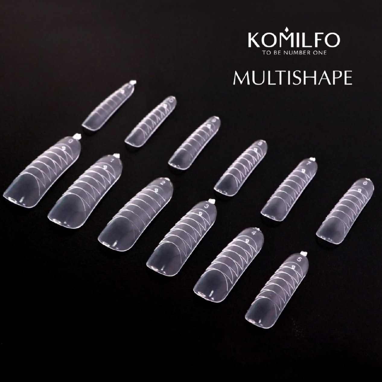 Верхні форми для нарощування Komilfo Multishape, 120 шт