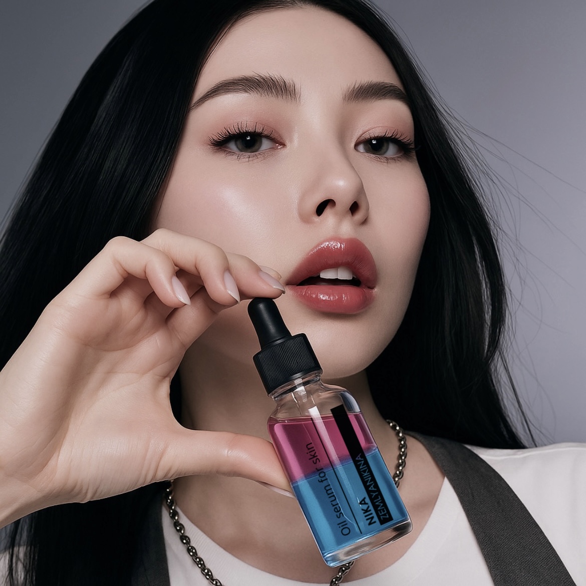 Регенеруюча олія-сироватка для шкіри Nika Zemlyanikina (блакитно-рожева), 50мл