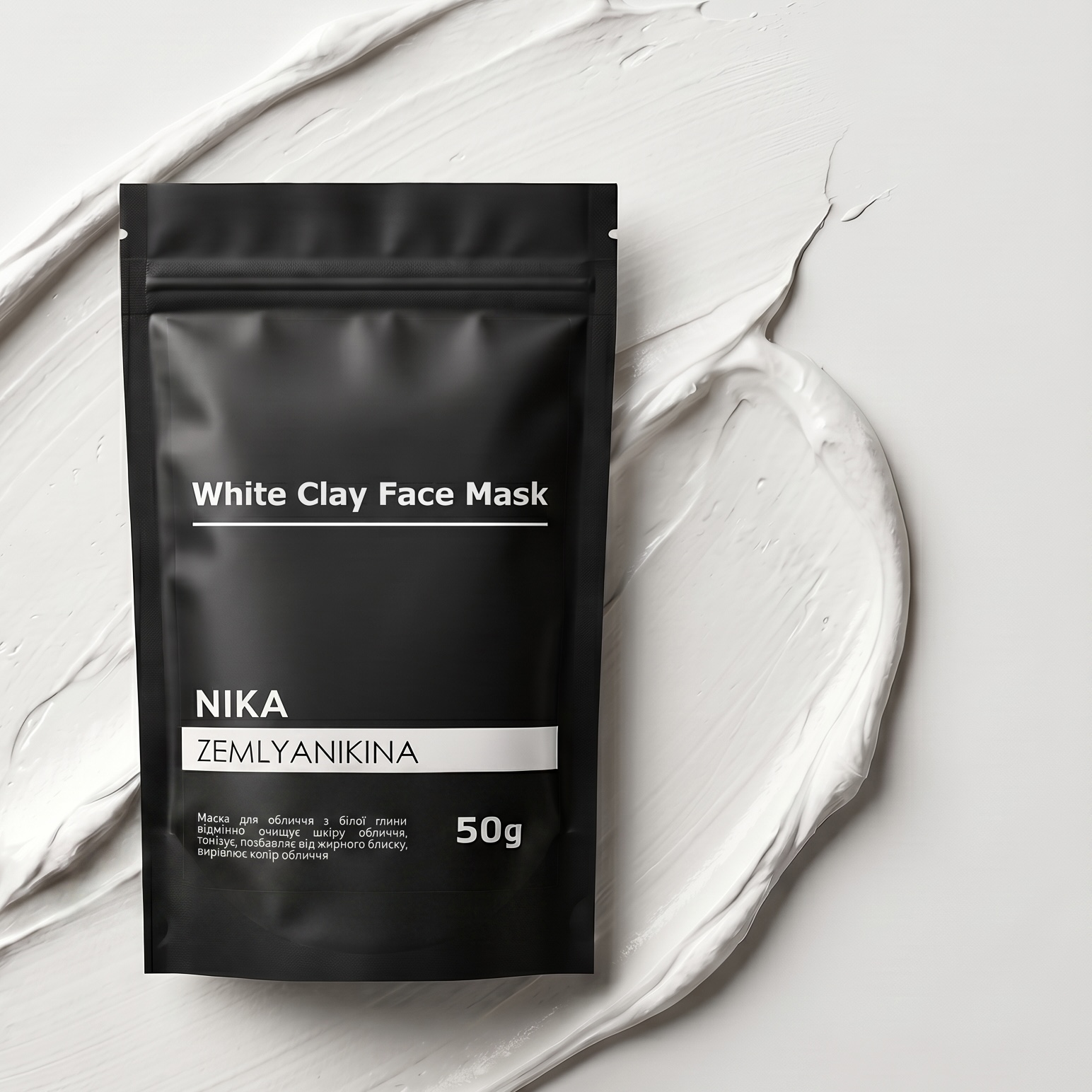 Глиняна маска біла White Clay Face Mask Nika Zemlyanikina, 50г