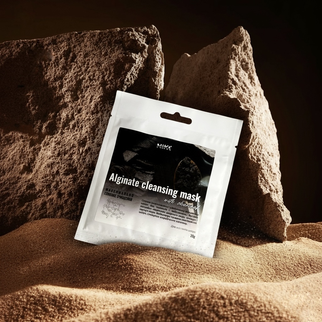 Альгінатна маска очищуюча з вугіллям Nika Zemlyanikina, 20 г