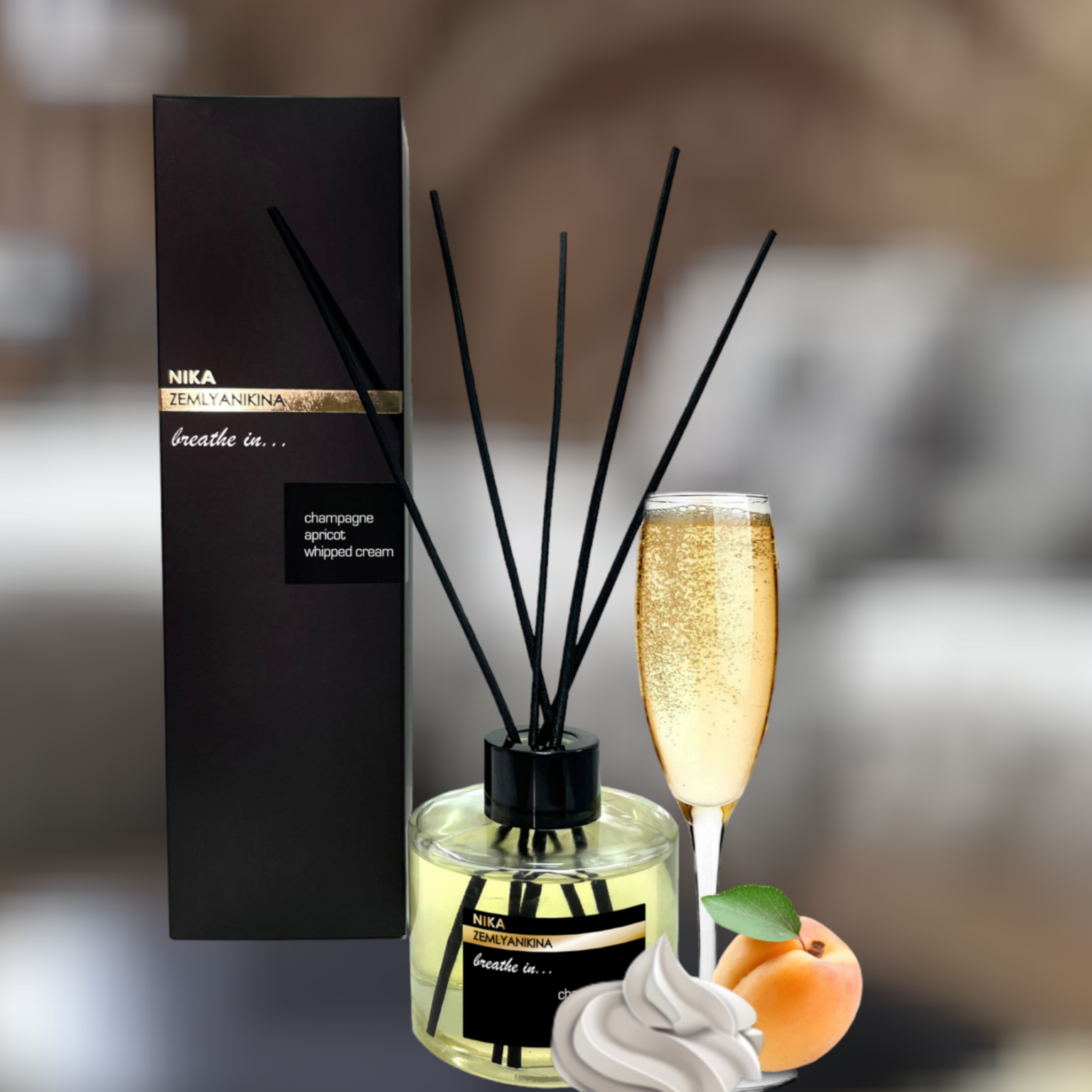 Аромадифузор Champagne/Apricot/Whipped Cream Nika Zemlyanikina, 130 мл