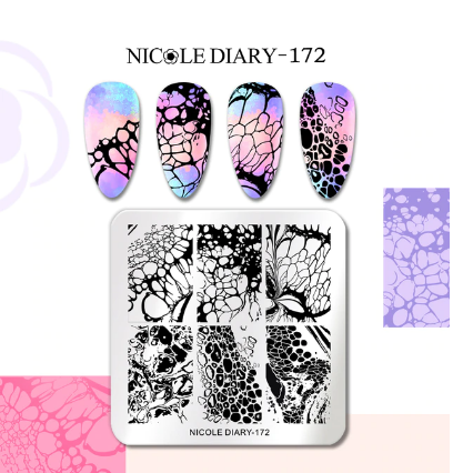 Пластина для стемпінгу Nicole Diary ND 172 квадрат
