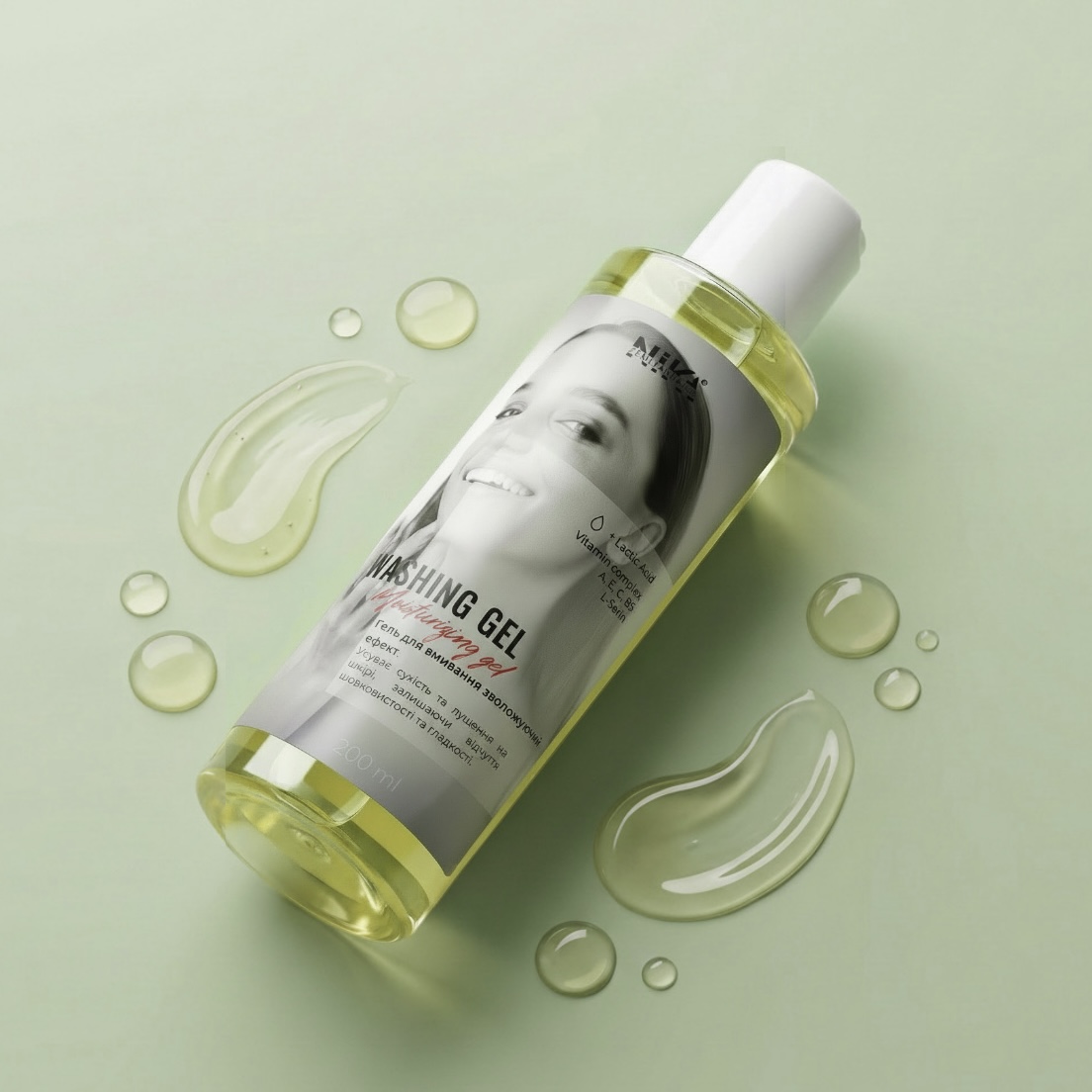 Гель для вмивання  зволожуючий ефект Nika Zemlyanikina, 200 мл