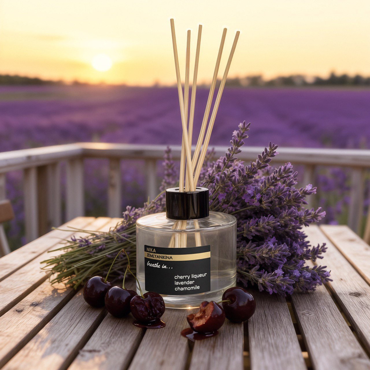 Аромадифузор Cherry liqueur/Lavender/Chamomile Nika Zemlyanikina, 130 мл