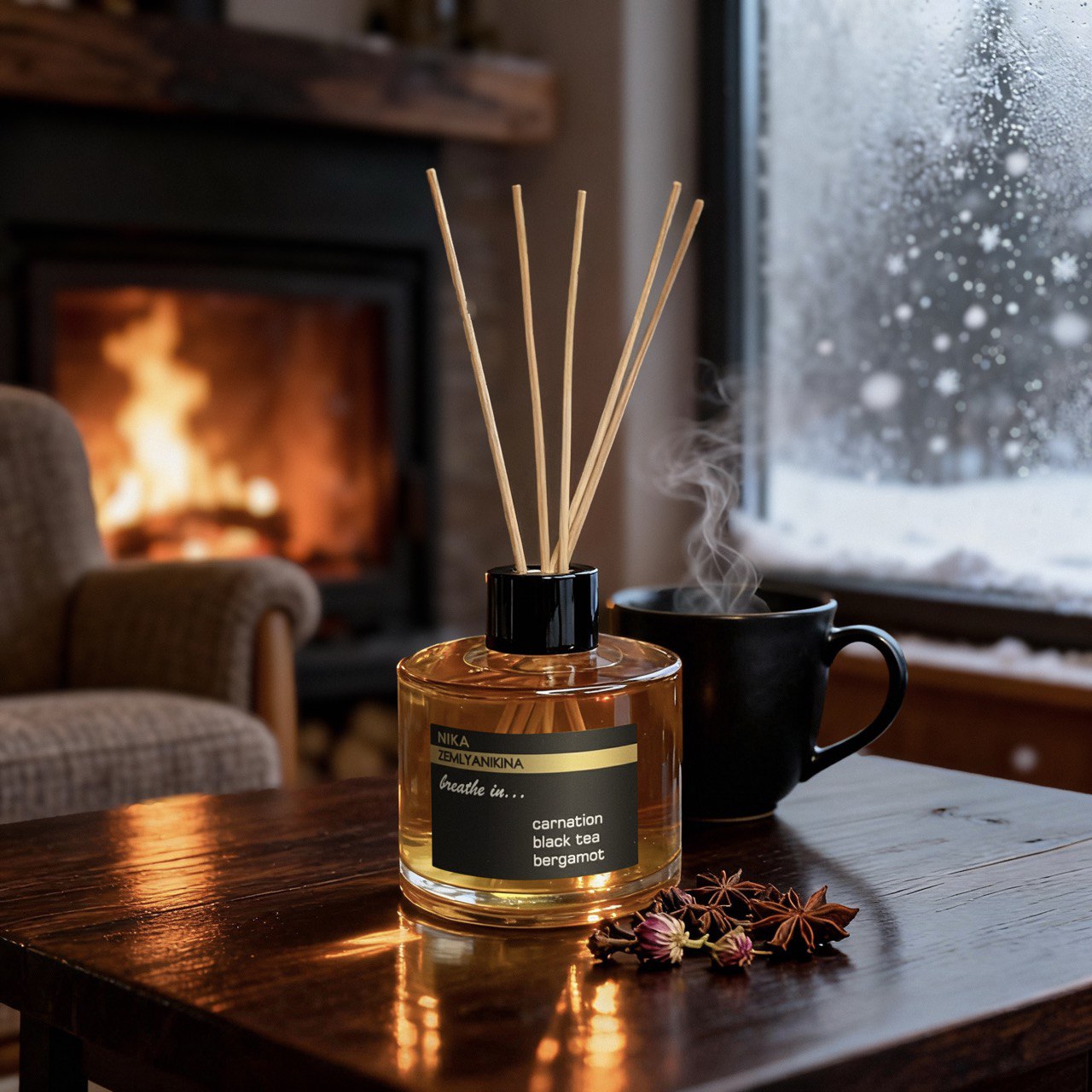 Аромадифузор Carnation/Black tea/Bergamot Nika Zemlyanikina, 130 мл