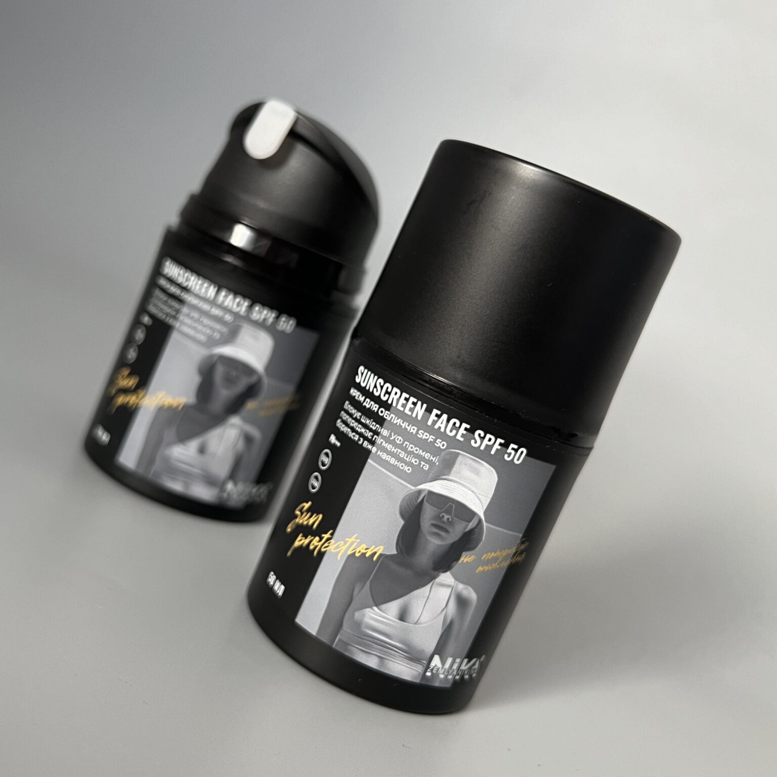 Сонцезахисний крем для обличчя та шиї SPF 50 Nika Zemlyanikina, 50 мл