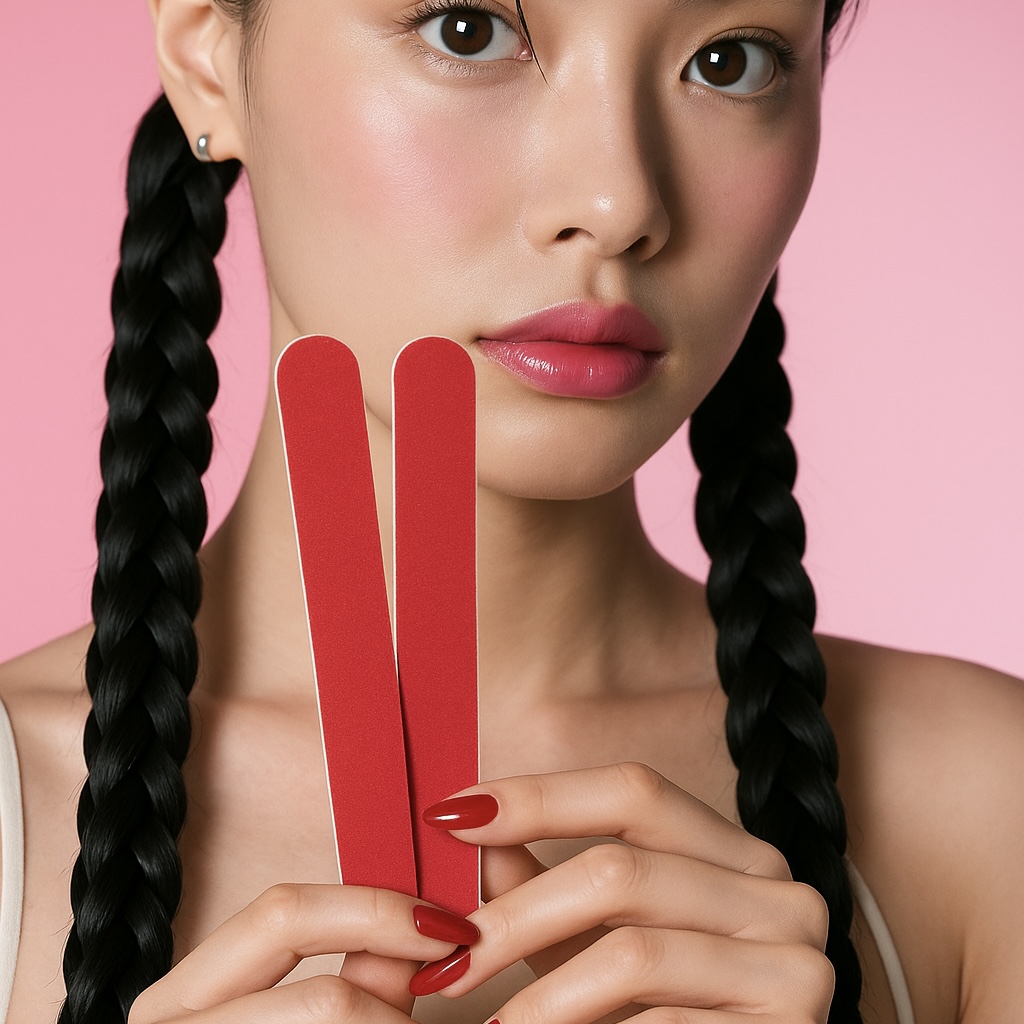 Пилка червона вузька 100/100, 1 шт