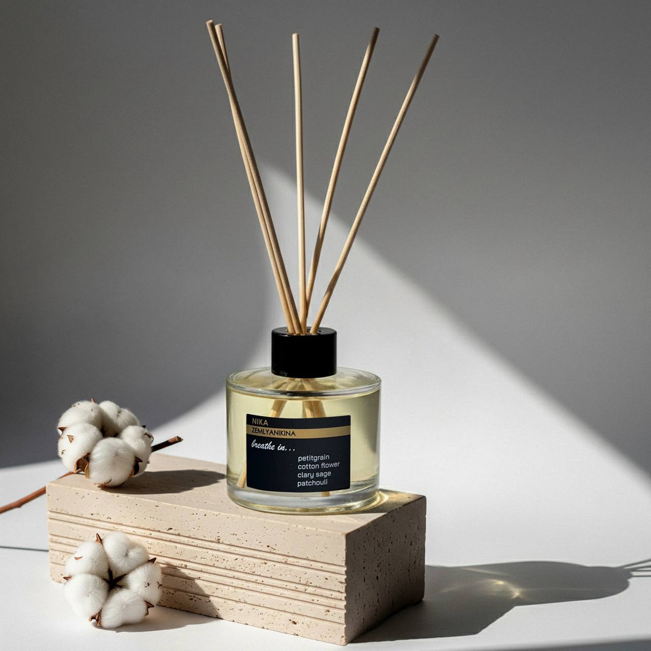 Аромадифузор Petitgrain/Cotton Flower/Clary Sage/Patchouli, 130 мл