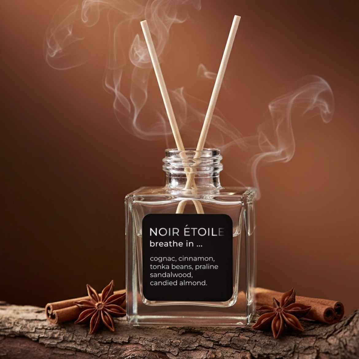 Тестер Аромадифузору Cognac/Cinnamon/Tonka beans/Praline/Sandalwood/Candied almond Noir Etoile, 7 мл