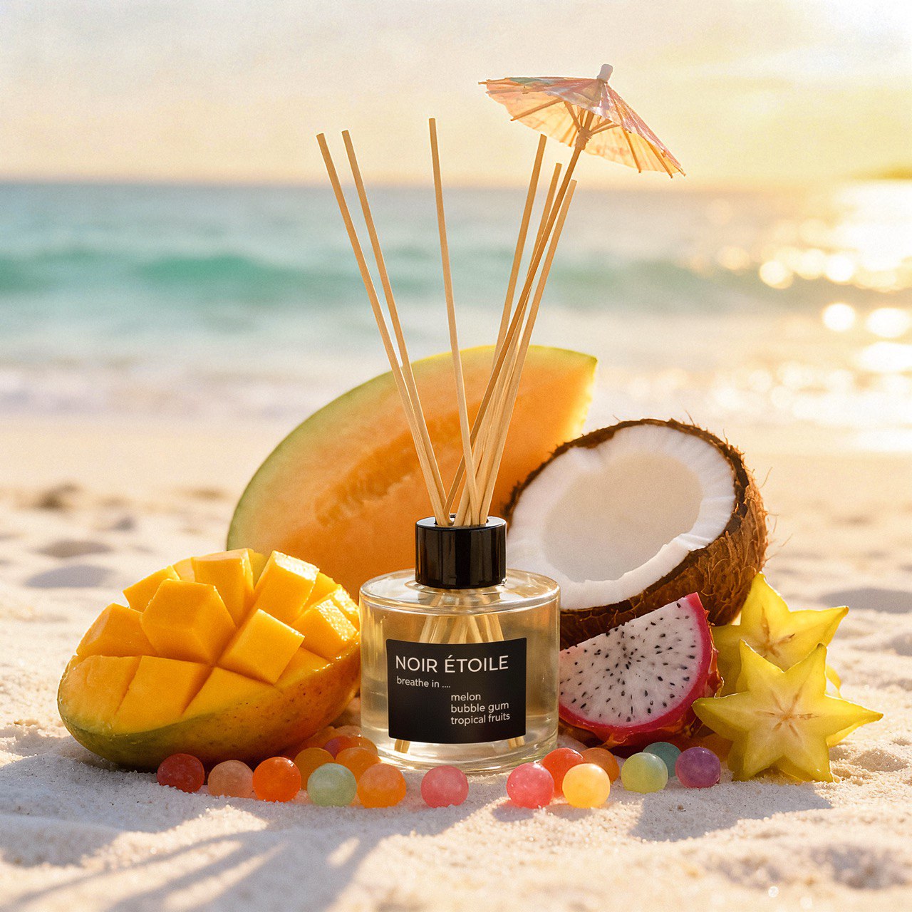 Аромадифузор Melon/Bubble gum/Tropical fruits Noir Etoile, 130 мл
